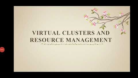 virtual clusters and resource management