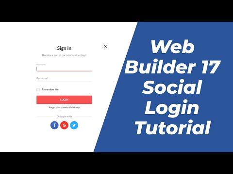 How to work with Social Login in WSYIWYG Web Builder version 17