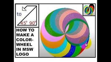 MSW logo tutorial/MSW LOGO color wheel commands/Logo commands for class 3 & 4