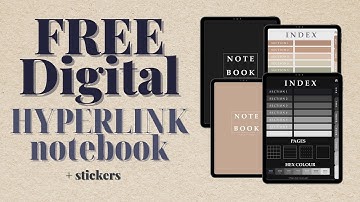 Free Hyperlink Digital Notebook + Stickers ✨| GoodNotes 5 📖 | Digital Planning Made Easy |