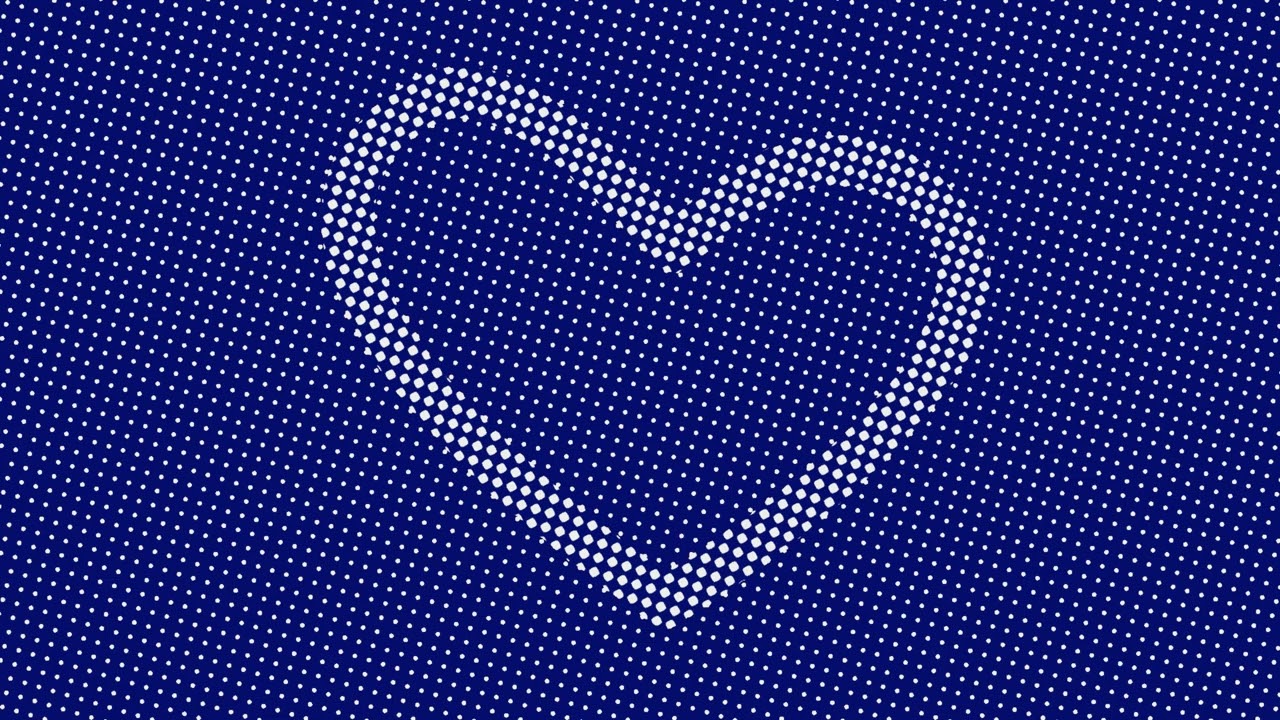 4K Heart Drawing Sketch Blue Dots Netting Copyright Free Stock Footage Free Download