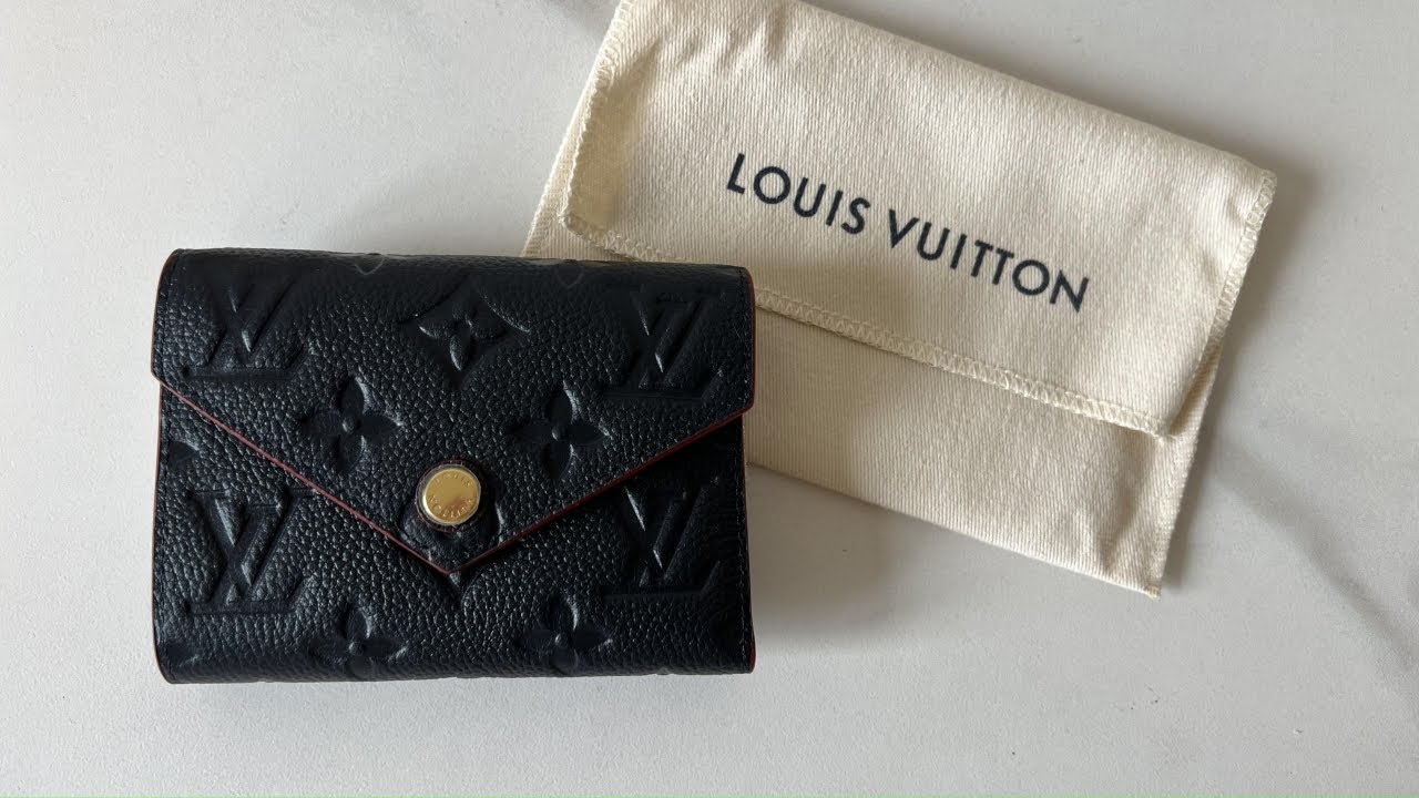 LOUIS VUITTON Victorine Monogram Empreinte Wallet Dark Navy Blue