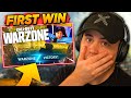 Reacting to My VERY FIRST WIN in Warzone... *SHOCKING*