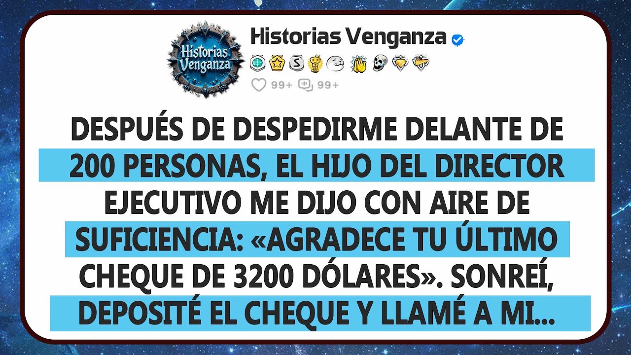 El Hijo Del Ceo Me Echó Y Su Cheque De $3200 Activó El Retorno De Mis Patentes.