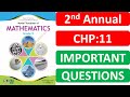 Class 9 Mathematics - Chapter 11 | Important Questions | FBISE 2nd Annual Exam 2025