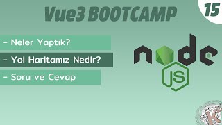 #Vue3 Bootcamp #15 | Küçük Tekrar ve Neler yaptık? Yol Haritamız Nasıl? #nodejs #vuejs #javascript