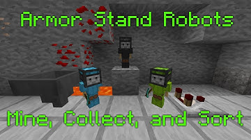 Armor Stand Robots - Mining, Coloring, and Collecting [Minecraft 18w03b]