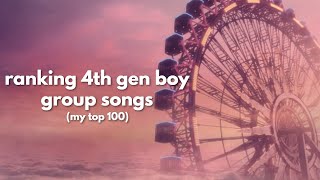 Ranking 4th Gen Boy Group Songs (my top 100)