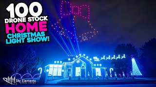 AWESOME Home Christmas Light Show! | 100 Drones | Sky Elements Drones