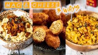 VEGAN MAC & CHEESE 3 WAYS.