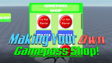 Roblox Scripting | How to Make Your Own In-Game Gamepass Shop! | Tutorial + Model
