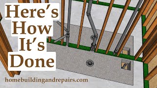 Plumbing Drain Pipe Assembly Ideas For Adding New Bathroom Behind Existing One  Part 1