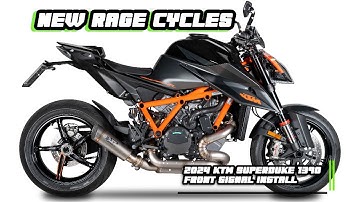 New Rage Cycles 2024 KTM Superduke 1390 Front Signal Install
