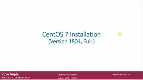 CentOS 7 (18.04) Installation - 1