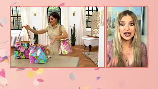Dooney & Bourke Coated Cotton Hydrangea Drawstring Bag on QVC