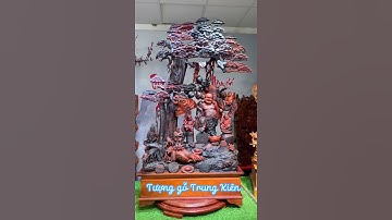 Di Lạc Ngũ Phúc gỗ trắc đỏ đen- Tượng gỗ Trung Kiên 0944812986&0822338345