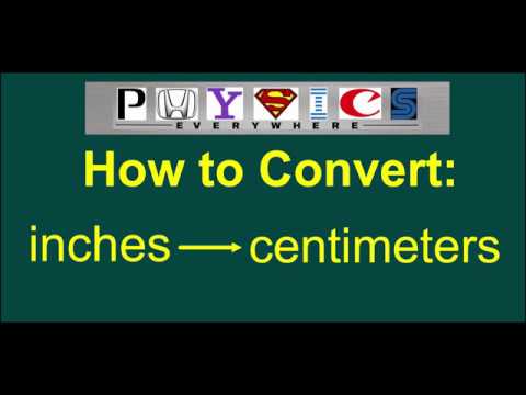 How to Convert inches to cm. [EASY] - YouTube