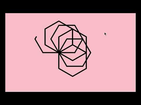 Python Turtle: Hexagon Rotated about a Fixed Point