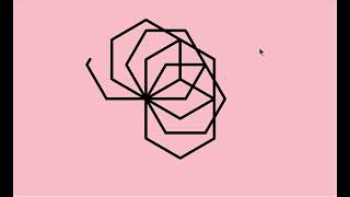 Python Turtle: Hexagon Rotated about a Fixed Point