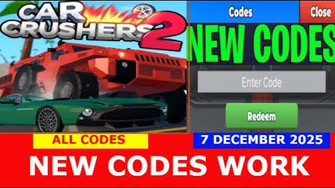 *NIEUWE CODES* [Nieuwe auto!] Car Crushers 2 - Fysica Simulatie ROBLOX | ALLE CODES | 7 december ...