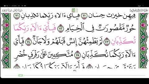 سورة الرحمن من ٦٢ الى ٧٨ القارئ ماهر المعيقلي