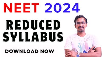 📌😱NMC Finally Reduced NEET Syllabus 2024 |NEET Update Download Link Breaking News