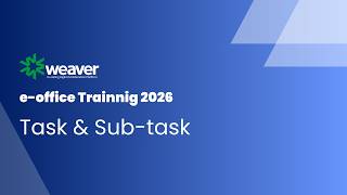24 - e-office 11.0 - Tasks - Task & Sub task