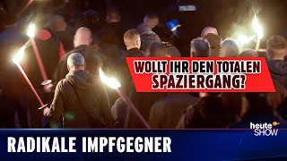 Querdenker in Sachsen: Nazi-Fackelmob vorm Haus der Ministerin