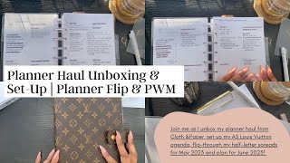 New Planner Set Up (Louis Vuitton Agenda) | Planner FlipThrough & Monthly Plan with Me
