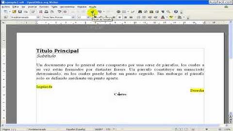 Herramienta Pincel de Formato/OpenOffice Write/AulaFacil.com