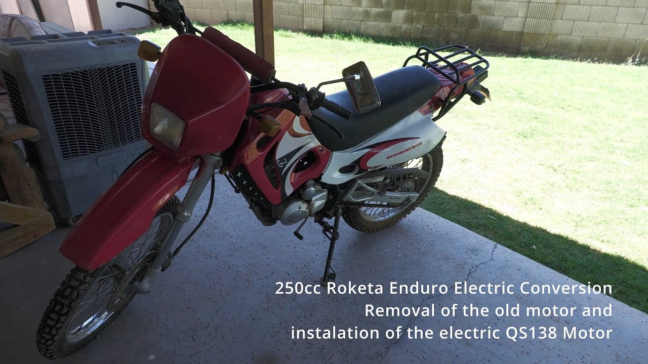 How to Convert your Motorcycle to Electric Power Part2 Gas Motor removal and QS138 Electric