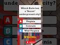 Which State has a "Secret" underground city? 🤐🏛️ #shorts #usaquiz #america
