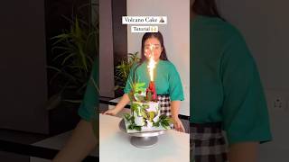Volcano cake tutorial😍#kidscake #dinosaurcake #fondantcake #shortsfeed #viralcakedesign #newcake