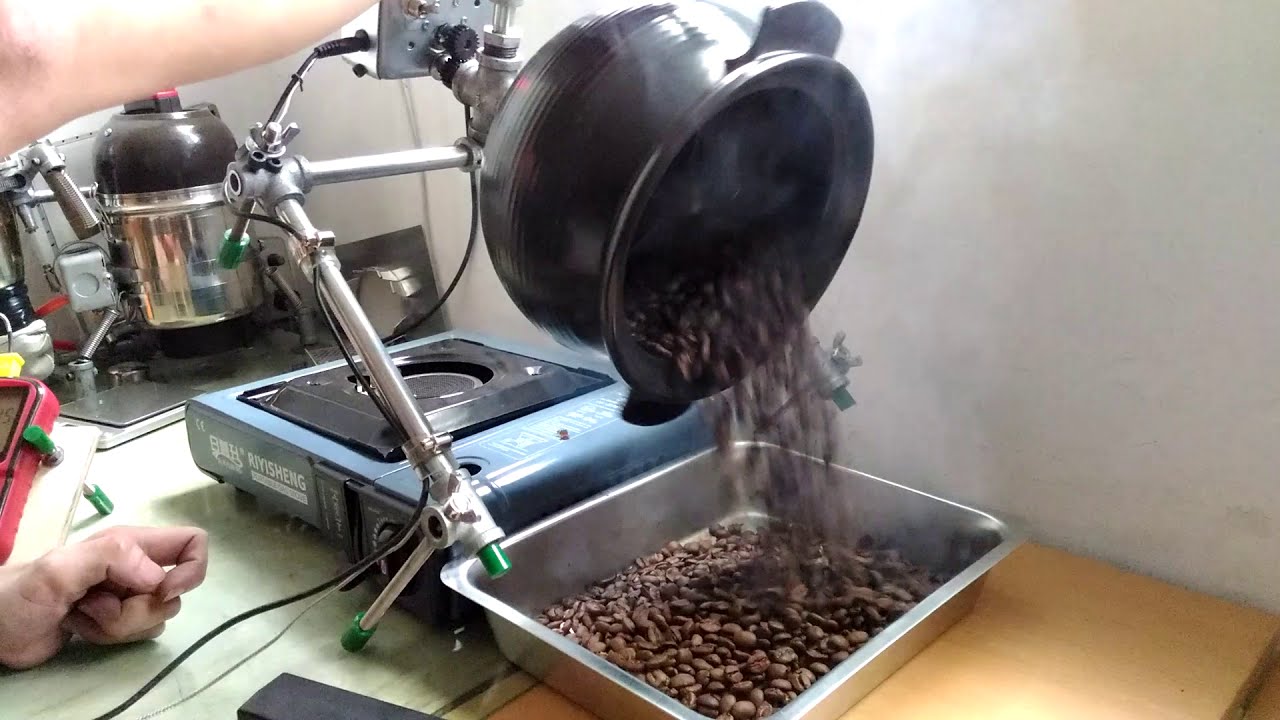 旋轉陶鍋 之 出豆方式