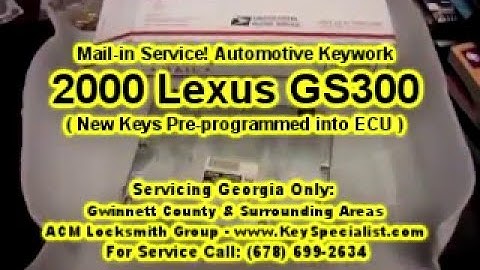 Mail-in Service! Make Lost Keys, Reflashing & ECU Programming for ES300  GS300 IS300  RX300.