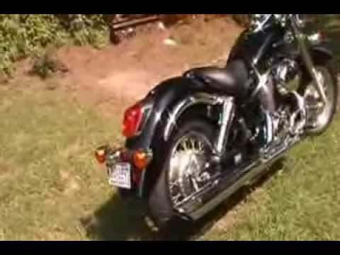 2001 Honda shadow A.C.E. 750-exhaust mod - YouTube