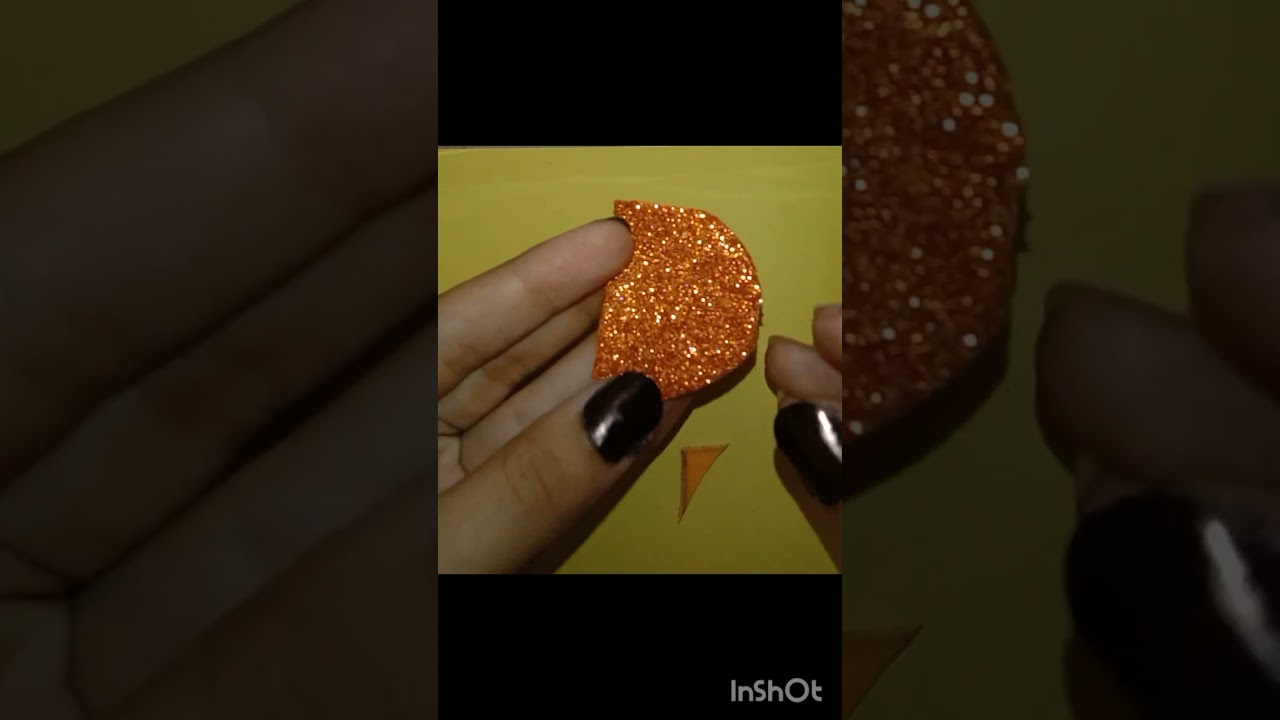 Letter 'D'cutting tutorial with paper,glitter sheet etc.@for projects 