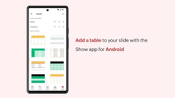 Zoho Show: Add a table to your slide with the Show app for Android