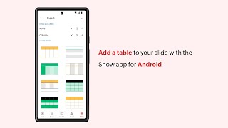 Zoho Show: Add a table to your slide with the Show app for Android screenshot 4