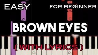 BROWN EYES ( LYRICS ) - DESTINY'S CHILD | SLOW & EASY PIANO Resimi