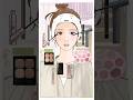 ASMR半顔メイク｜ブルベ vs イエベ｜メイクアニメで比較🫐🌙#shorts #makeuptutorial #animation #アニメ