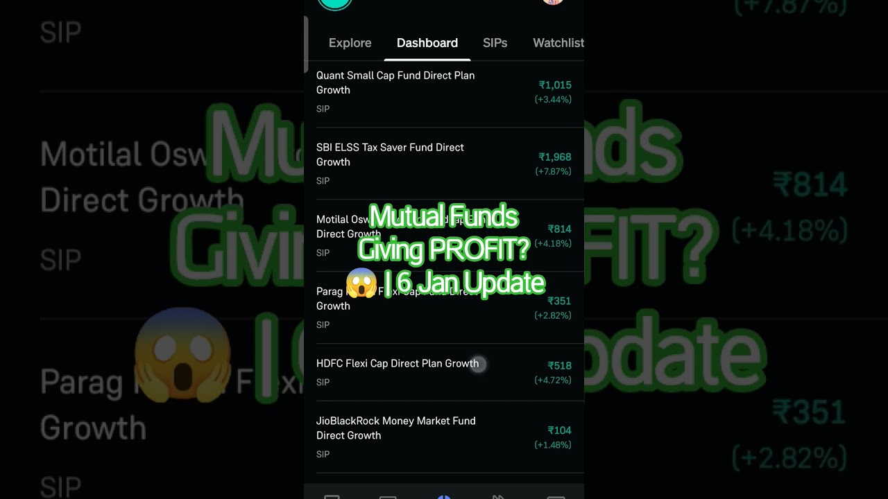 Short-Term Profit Check 💰 | 6 Jan MF Update 