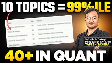 Top 10 Most Important Quant Topics to REVISE in last 15 Days | Last 15 Days to CAT 2025