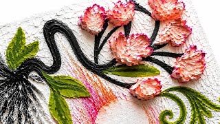 Full Textured Flower Art Painting | Acrylic Texture Painting | Easy DIY Wall Art #diy#textured#painting  Guide