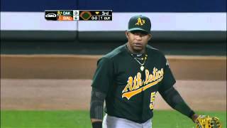 2012/04/28 Cespedes' great throw