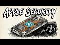 How do iPhones and MacBooks handle hardware security?