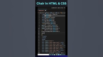 Chair In HTML And CSS #youtubeshorts #chair