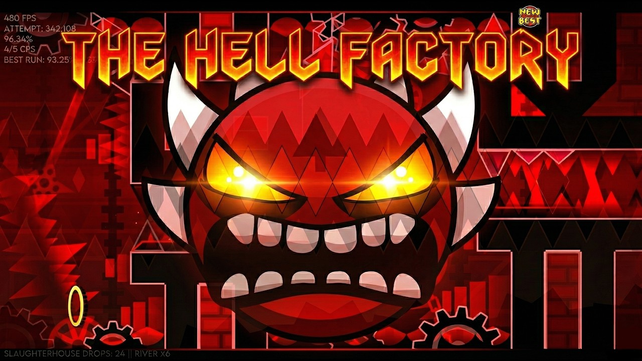 THE HELL FACTORY 100% BY TEAMN2 || EXTREME DEMON #45 || Ω NOTJeyzor Ω ...