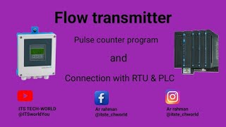 how to flow transmitter programming pulse and counter connect with RTU and PLC