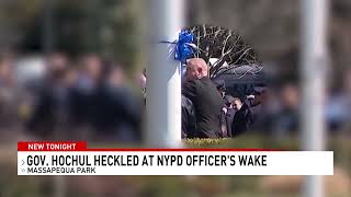 Gov. Hochul's responds to comments after reportedly heckled attending fallen NYPD officer's wake